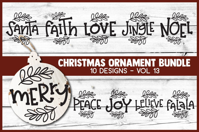Christmas Ornament Bundle Vol 13 | Christmas SVG for Wood Rounds SVG Cheese Toast Digitals 