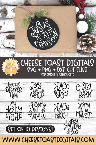 Christmas Ornament Bundle Vol 2 | Christmas SVG for Wood Rounds SVG Cheese Toast Digitals 
