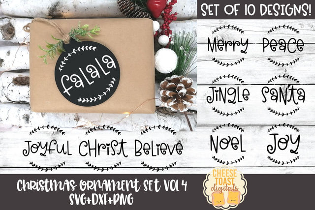 Christmas Ornament Bundle Vol 4 | Christmas SVG for Wood Rounds SVG Cheese Toast Digitals 
