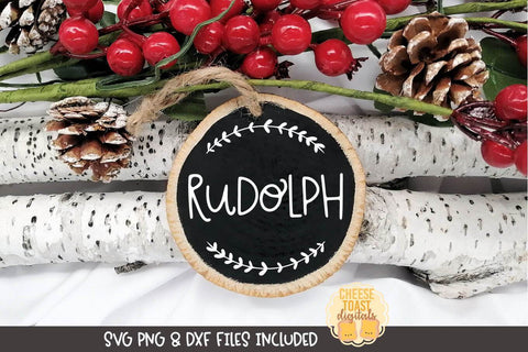 Christmas Ornament Bundle Vol 5 | Reindeer Names for Rounds SVG Cheese Toast Digitals 