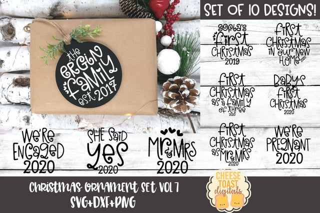 Christmas Ornament Bundle Vol 7 | Family Christmas SVG SVG Cheese Toast Digitals 