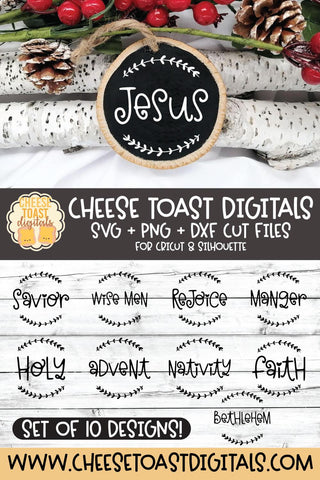 Christmas Ornament Bundle Vol 8 | Religious SVG for Wood Rounds SVG Cheese Toast Digitals 