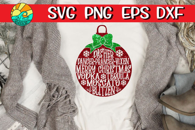 Christmas Ornament - Cheers - SVG PNG EPS DXF SVG On the Beach Boutique 