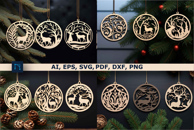 Christmas Ornament Cut Files SVG Bundle SVG MD JOYNAL ABDIN 