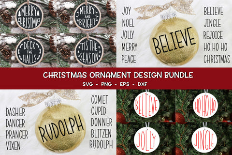 Christmas Ornament Design Bundle - Christmas SVG Bundle SVG Stacy's Digital Designs 