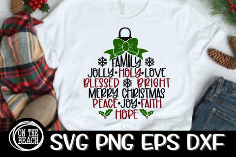 Christmas Ornament Design - Christmas SVG PNG EPS DXF SVG On the Beach Boutique 