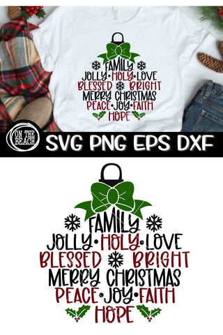Christmas Ornament Design - Christmas SVG PNG EPS DXF SVG On the Beach Boutique 