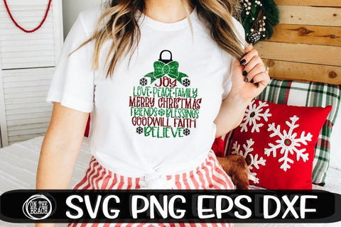 Christmas Ornament Design - SVG PNG EPS DXF SVG On the Beach Boutique 