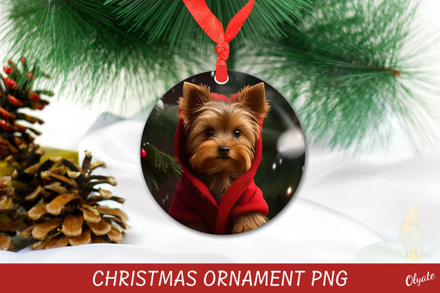 Christmas Ornament Dog. 3D Dog Sign PNG Sublimation Olga Terlyanskaya 