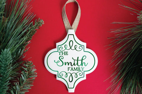 Christmas Ornament Family Monogram Bundle - Arabesque Tiles SVG Old Market 