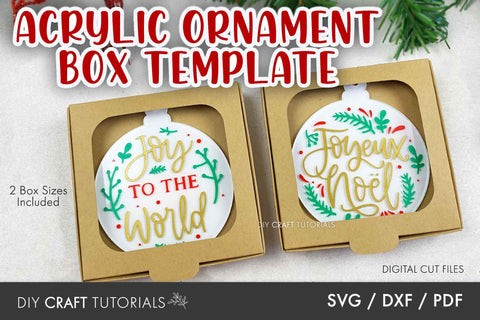 Christmas Ornament Gift Box Bundle - 6 Sizes SVG DIY Craft Tutorials 