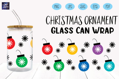 Christmas Ornament Glass Wrap | Christmas Libbey Glass Wrap SVG Angel Lynne Designs 