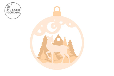 CHRISTMAS Ornament Laser Cut and Paper Cut Bundle SVG LaserCutano 