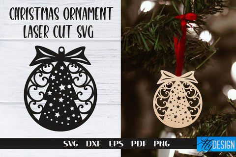 Christmas Ornament Laser Cut Bundle | Laser Cut SVG - So Fontsy