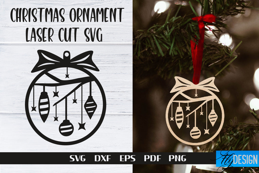 Christmas Ornament Laser Cut Bundle | Laser Cut SVG - So Fontsy