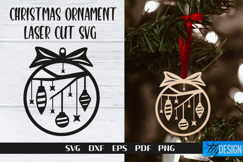 Christmas Ornament Laser Cut Bundle | Laser Cut SVG SVG Fly Design 