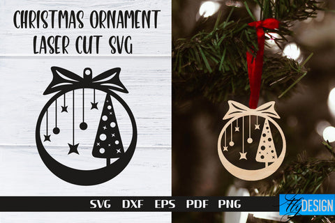 Christmas Ornament Laser Cut Bundle | Laser Cut SVG SVG Fly Design 