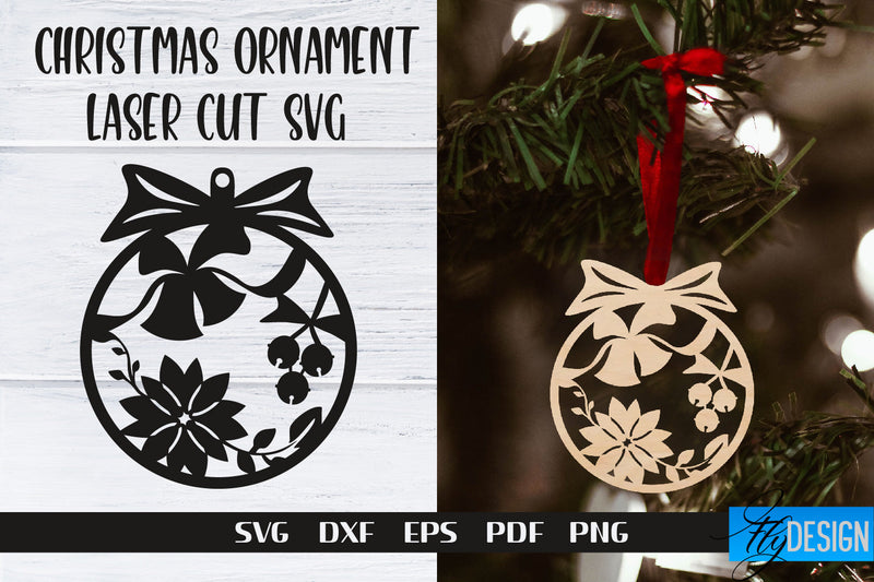 Christmas Ornament Laser Cut Bundle | Laser Cut SVG - So Fontsy