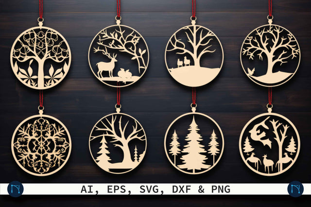 Christmas Ornament Laser Cut Bundle SVG SVG MD JOYNAL ABDIN 
