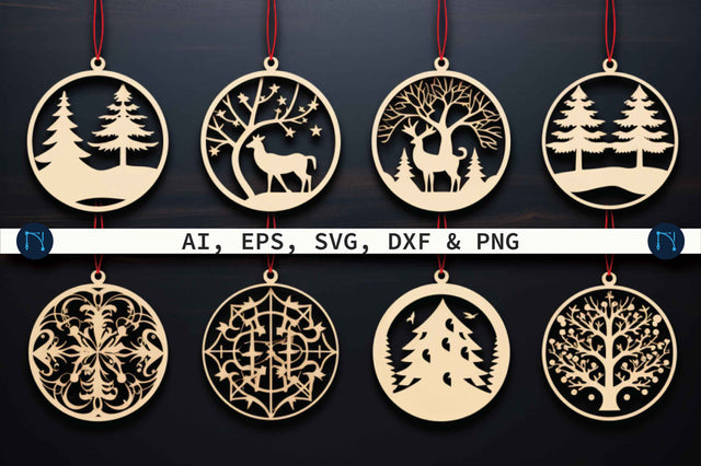 Christmas Ornament Laser Cut Bundle SVG SVG MD JOYNAL ABDIN 