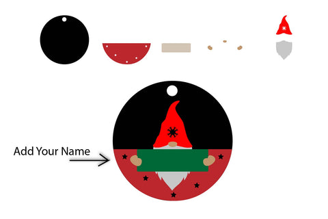 Christmas Ornament Laser Cut. Christmas Family SVG Ornament. SVG Samaha Design 