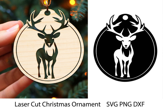 Christmas Ornament Laser cut file. Christmas Ball Template. SVG Samaha Design 
