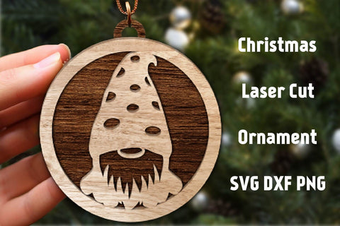 Christmas Ornament Laser cut file. Christmas Ball Template. SVG Samaha Design 