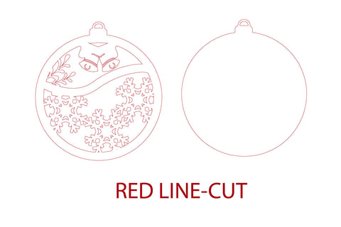 Christmas Ornament Laser cut file. Christmas SVG Monogram. SVG Samaha Design 