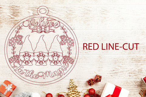 Christmas Ornament Laser cut file. Christmas SVG Template. SVG Samaha Design 