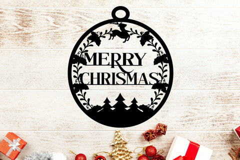 Christmas Ornament Laser cut file. Christmas Template. SVG Samaha Design 
