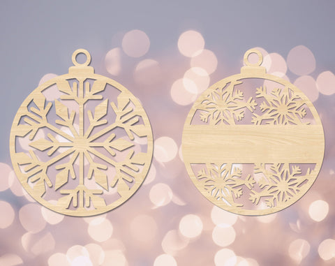 Christmas Ornament Laser Cut Files, Christmas Tree Decorations SVG, 8 Designs SVG HappyDesignStudio 