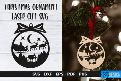 Christmas Ornament Laser Cut | Laser Cut SVG SVG Fly Design 