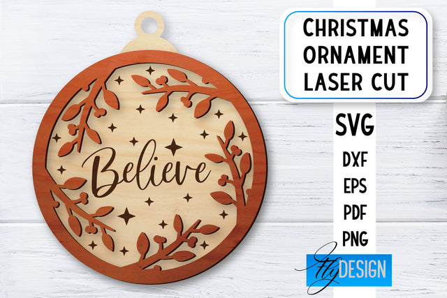 Christmas Ornament Laser Cut | Laser Cut SVG SVG Fly Design 
