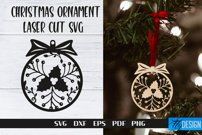 Christmas Ornament Laser Cut | Laser Cut SVG SVG Fly Design 