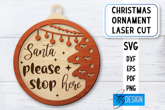 Christmas Ornament Laser Cut | Laser Cut SVG SVG Fly Design 