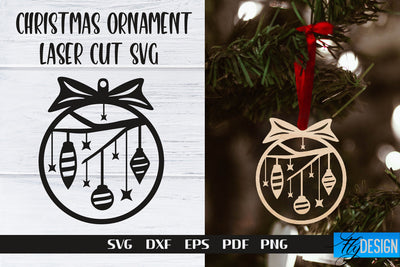 Christmas Ornament Laser Cut | Laser Cut SVG SVG Fly Design 