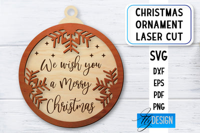 Christmas Ornament Laser Cut | Laser Cut SVG SVG Fly Design 
