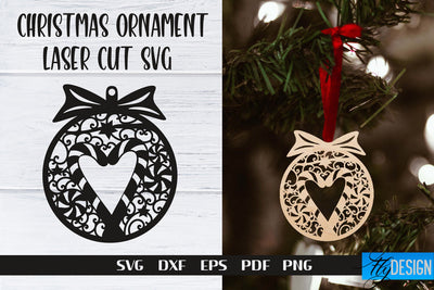 Christmas Ornament Laser Cut | Laser Cut SVG SVG Fly Design 