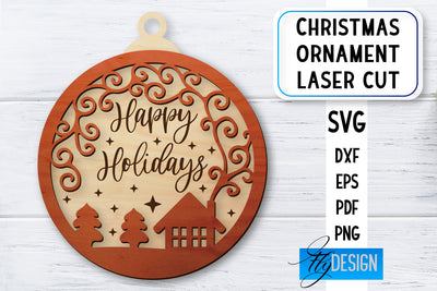 Christmas Ornament Laser Cut | Laser Cut SVG SVG Fly Design 