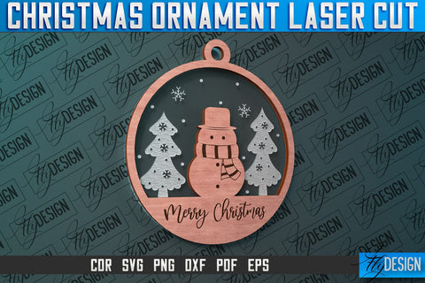 Christmas Ornament Laser Cut SVG Design | CNC Files SVG Fly Design 