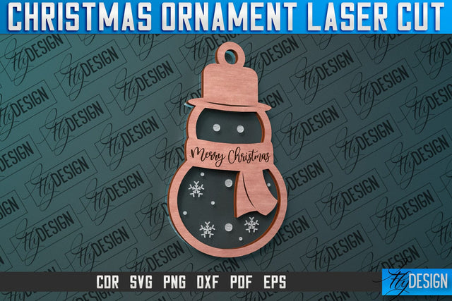 Christmas Ornament Laser Cut SVG Design | CNC Files SVG Fly Design 