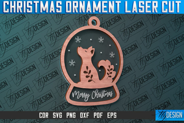 Christmas Ornament Laser Cut SVG Design | CNC Files SVG Fly Design 