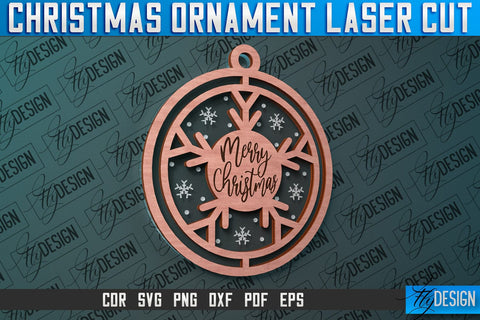 Christmas Ornament Laser Cut SVG Design | CNC Files SVG Fly Design 