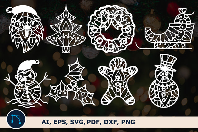 Christmas ornament mandala SVG Bundle SVG MD JOYNAL ABDIN 