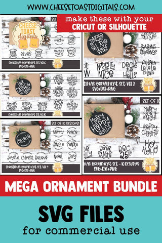 Christmas Ornament Mega Bundle | Christmas SVG | 50 Designs SVG Cheese Toast Digitals 