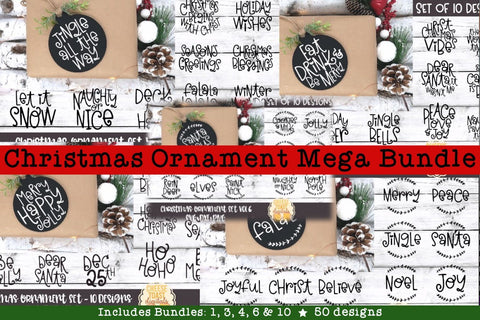 Christmas Ornament Mega Bundle | Christmas SVG | 50 Designs SVG Cheese Toast Digitals 
