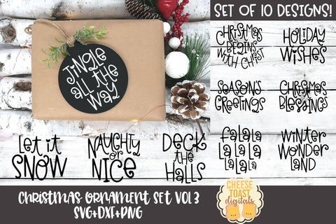 Christmas Ornament Mega Bundle | Christmas SVG | 50 Designs SVG Cheese Toast Digitals 