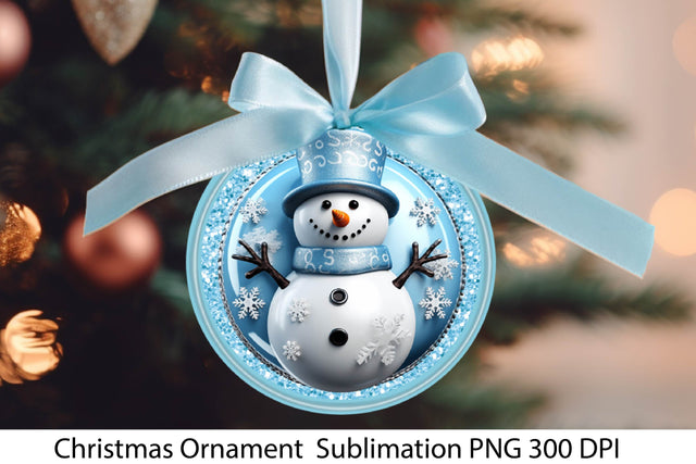 Christmas Ornament PNG. Christmas Snowman Png. Sublimation Samaha Design 