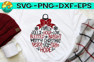 Christmas Ornament - Shirt Design - Sign -SVG - DXF - EPS - PNG SVG On the Beach Boutique 