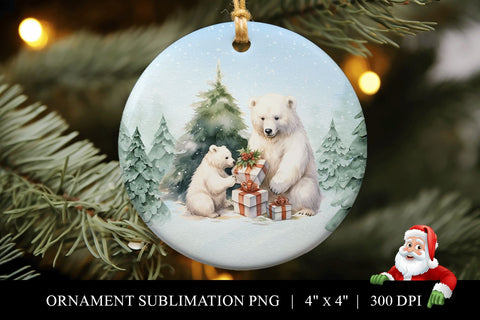 Christmas Ornament Sublimation Bundle | Animal Family Sublimation BijouBay 